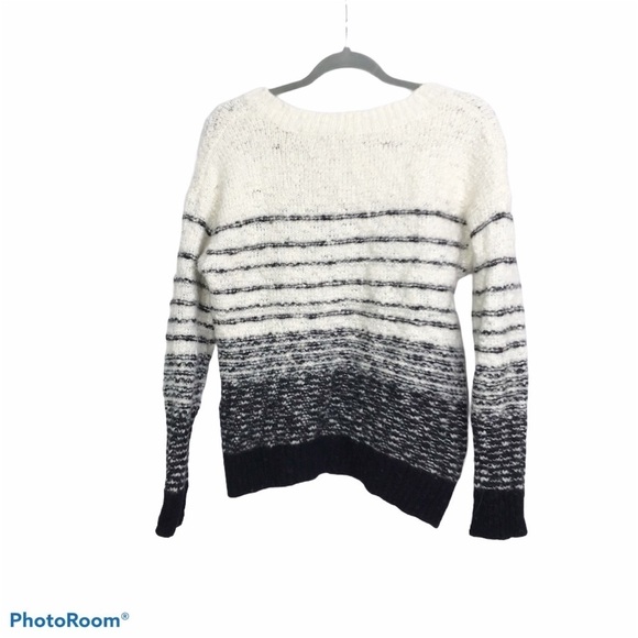 Vince black and white striped wool blend sweater - Picture 5 of 8